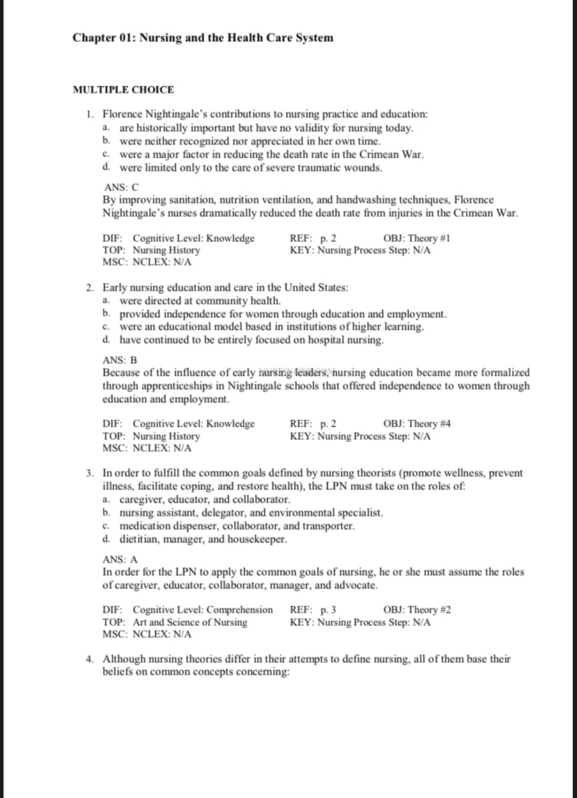 FOR FUNDAMENTAL CONCEPTS AND SKILLS FOR NURSING 6TH EDITION BY WILLIAMS. - Test Bank