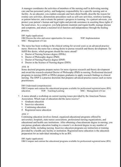Fundamentals of Nursing 11th edition Potter - Test Bank