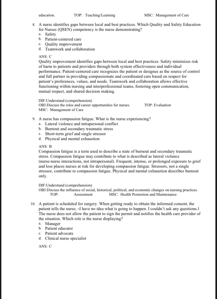 Fundamentals of Nursing 11th edition Potter - Test Bank