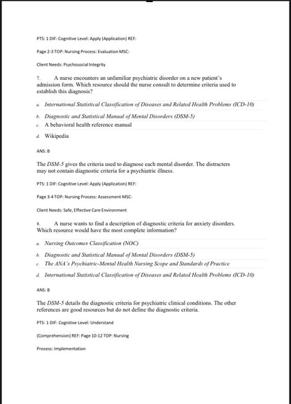 Foundations of Mental Health Care 8th Edition by Morrison-Valfre - Test Bank